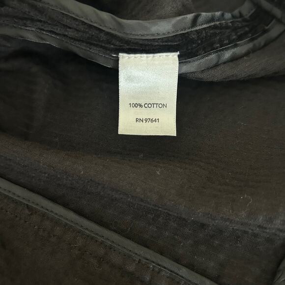 J Jill Wide Wale Corduroy Coat Jacket SZM Black Button Front Long Sleeve - Picture 8 of 11